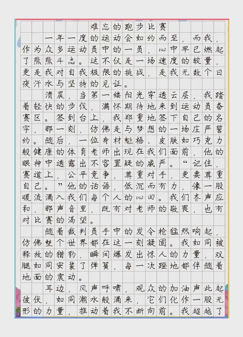 奔跑在青春的赛道上！
