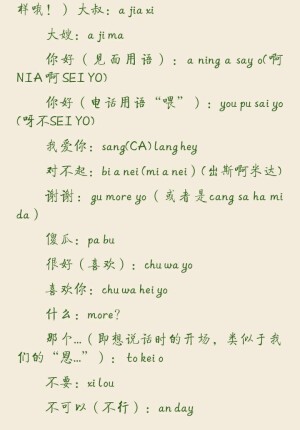 韩语情话谐音字丨爱的双关语