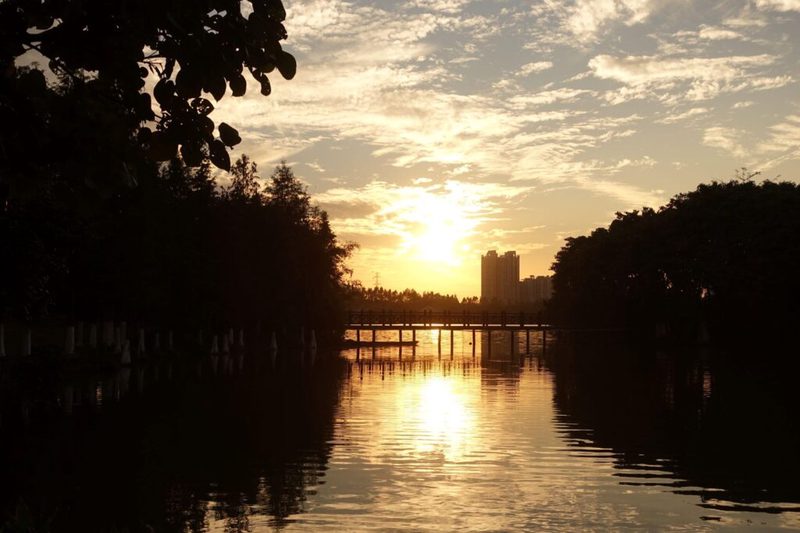 今天的日落真美…