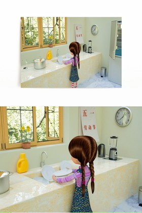 碗碟交响曲：今天我帮妈妈洗碗