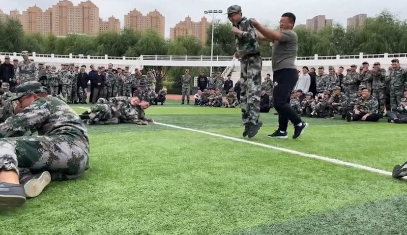 军训最后一天的落日余晖！