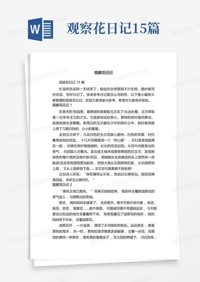 日记里的那朵花