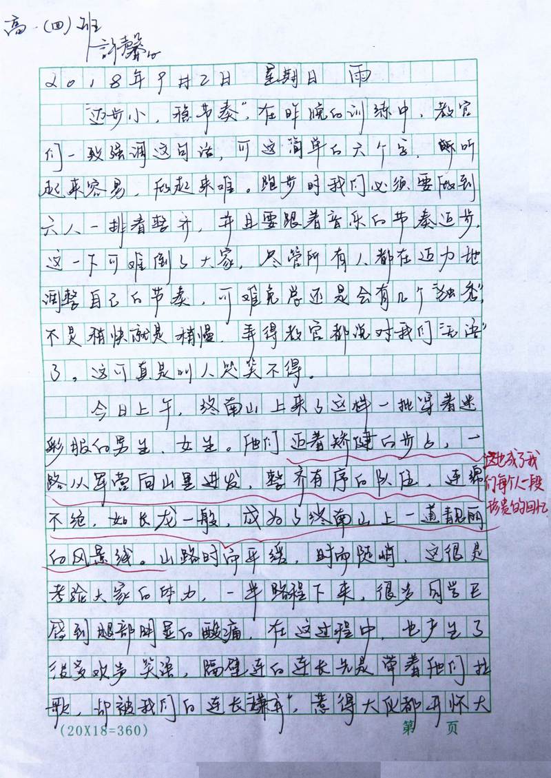 晒伤的皮肤和未完成的军姿？